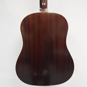 Epiphone Masterbilt J-45 Aged Vintage Sunburst Gloss, close-up of the guitar body and strings, showcasing its classic design and solid wood construction.