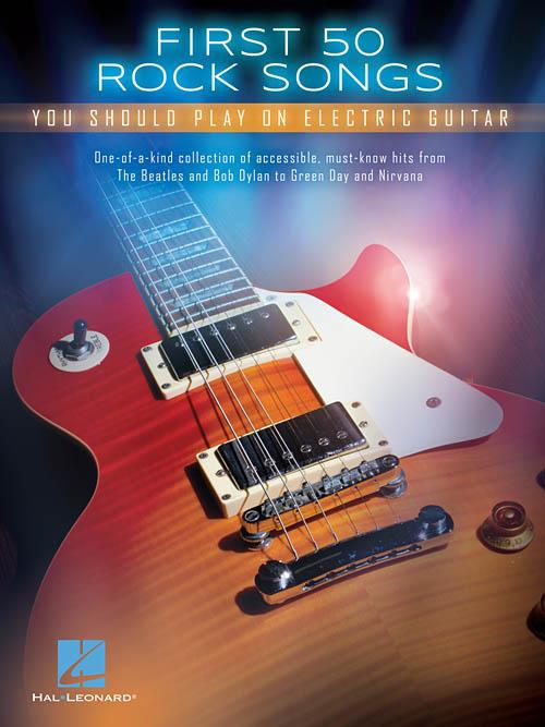 Close-up of an electric guitar featured on the cover of the book First 50 Rock Songs You Should Play on Electric Guitar.