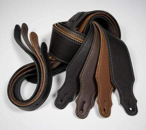 Franklin Purist 2 Glove Leather Guitar Strap with Leatherette Backing; adjustable length, multiple colors, durable and comfortable for all skill levels.