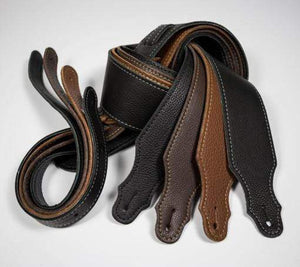 Franklin Purist 2 Glove Leather Guitar Strap with Leatherette Backing; adjustable length, multiple colors, durable and comfortable for all skill levels.
