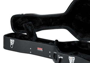 Gator 12-String Dreadnought Case with plush interior, secure chrome latches, and ergonomic handle for optimal guitar protection and storage.
