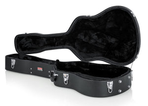 Gator 12-String Dreadnought Case with silver hardware, ergonomic handle, and secure chrome lockable latches for protecting 12-string guitars.