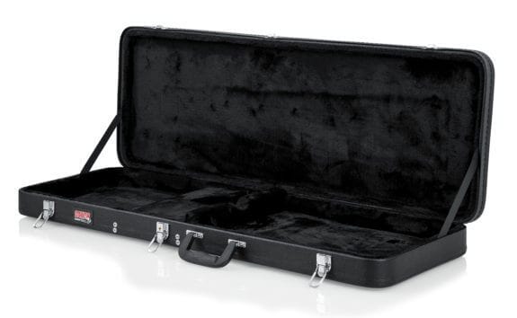 Gator PRS Style & Wide Body Electric Case with ergonomic handle, durable plywood construction, and lockable latches for secure guitar transport.