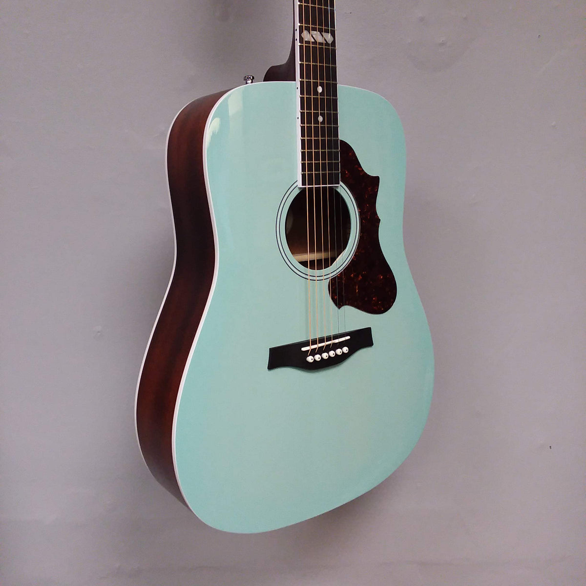 Godin Imperial Laguna Blue GT EQ acoustic guitar with solid mahogany body, Sitka spruce top, and LR Baggs Anthem system.