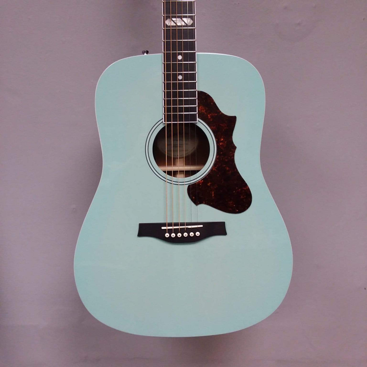 Godin Imperial Laguna Blue GT EQ acoustic guitar with mahogany body, Sitka spruce top, and LR Baggs Anthem system.