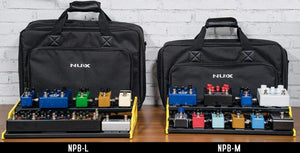 NUX Bumblebee-M Pedal Board with Bag, showcasing customizable compartments for organizing various pedal accessories efficiently.