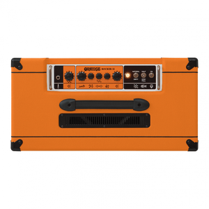 Orange Rocker 32 - 30-watt 2x10 Stereo Tube Combo with visible knobs and switches for versatile pedalboard integration and rich sound delivery.