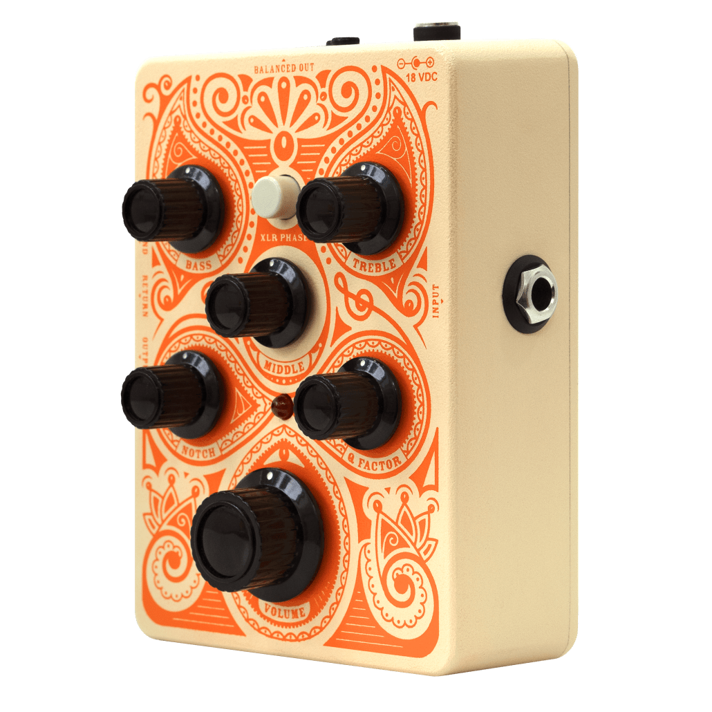 Orange Acoustic Pedal Demo Used with black knobs and precision controls for feedback management and sound enhancement. Final sale item from Guitars on Main.