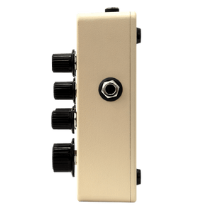 Close-up of the Orange Acoustic Pedal Demo Used, featuring black and silver knobs and a high-quality, compact design for acoustic instruments.