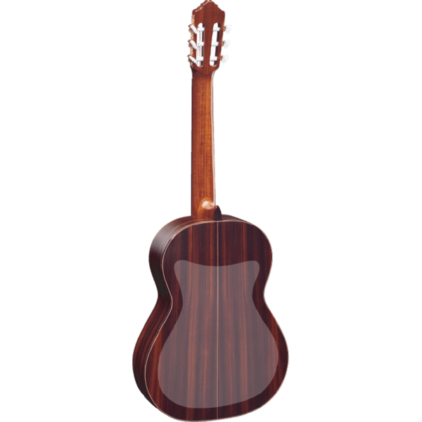 Close-up of an Ortega Electrostatic Reusable Back Cover Foil on a guitar, protecting against dings and scratches.