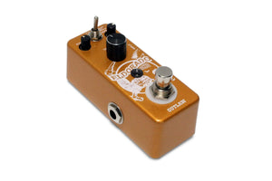 Outlaw Eldorado 3-Mode Echo Delay Guitar Pedal featuring dials and footswitch for echo effect variations and delay time adjustments.