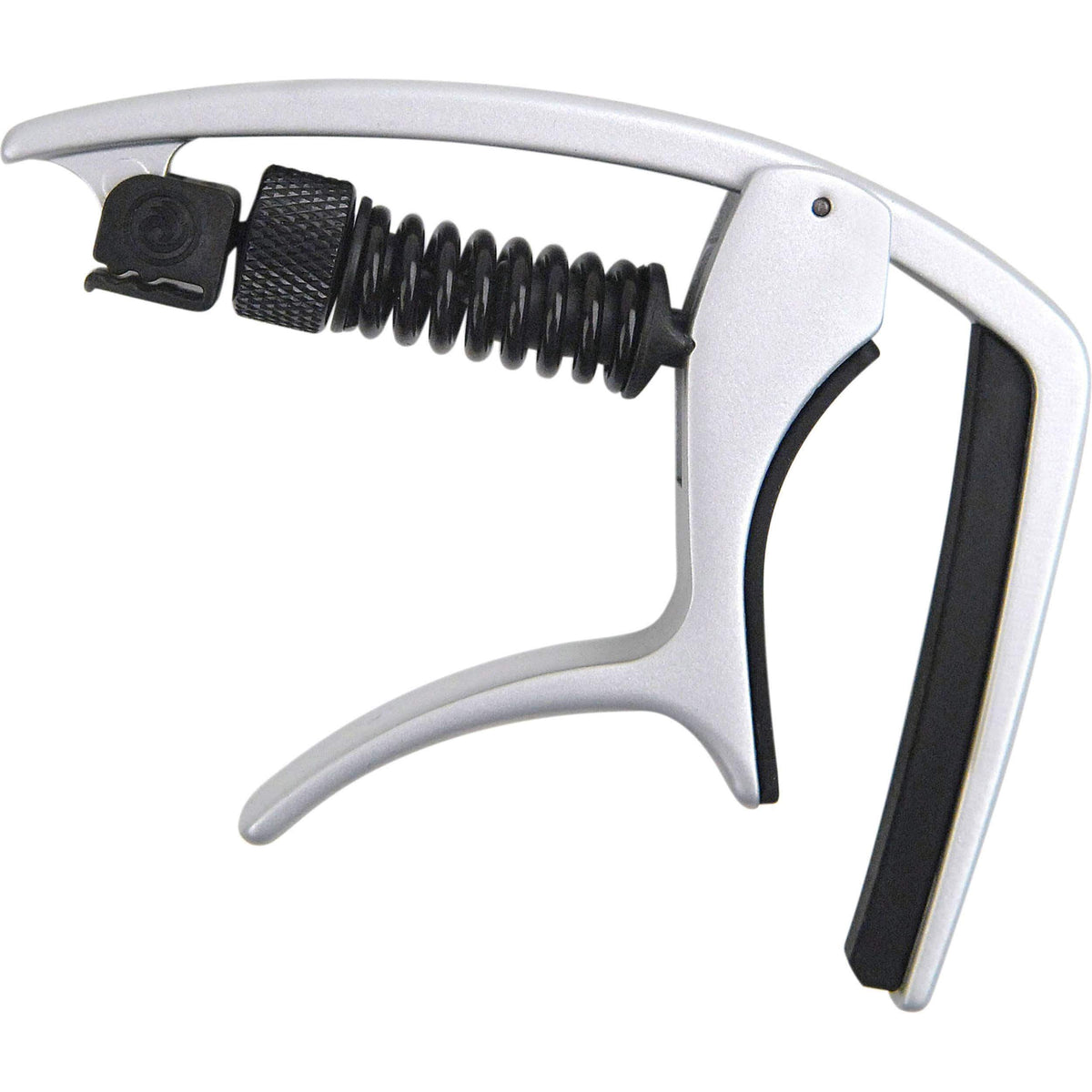 D'addario NS Tri-Action Silver Capo ensures even tension and easy fret switching for smooth guitar playing.