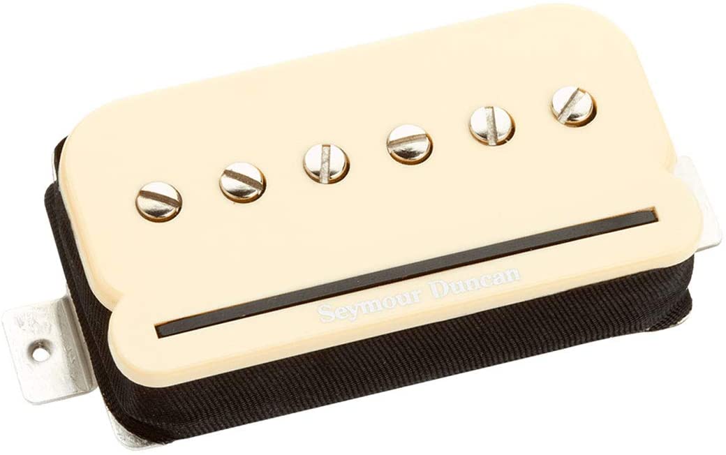 Seymour Duncan SHPR-1n P-Rails Pickup - Neck Cream, featuring a unique combination of Hot Rails coil and Vintage P90 for versatile tonal variety.