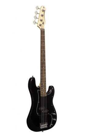 Stagg SBP-30 Bass Guitar with a Paulownia body, hard maple neck, rosewood fingerboard, and classic PB bridge, featuring a single PB pickup and standard controls.