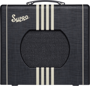 Supro Delta King 10 1x10-inch 5-watt Tube Combo Amp with visible speaker and control knobs.