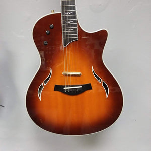Taylor T5-C 2006 guitar with custom Fishman Matrix Piezo, showing strings and body close-up. Comes with case and setup service.