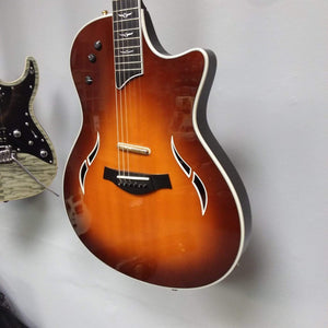 Taylor T5-C 2006 guitar with custom Fishman Matrix Piezo pickup, displayed on a wall; includes case.