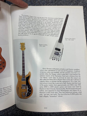 1968 Kustom K-200A Vintage Guitar on a book page with a guitar picture and text visible.