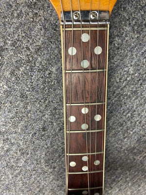 1968 Kustom K-200A Vintage Guitar w/OHSC, showcasing a close-up of its neck with white dot inlays and iconic headstock design.