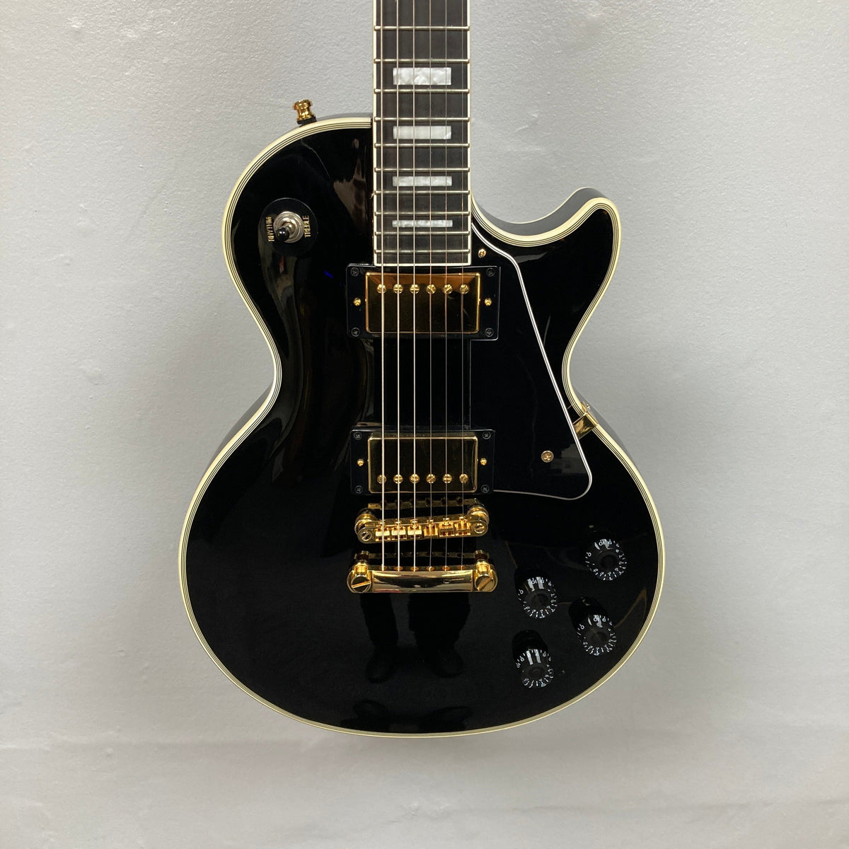 2022 Epiphone Les Paul Custom Ebony w/Gibson Pickups, Gator Case, and more!