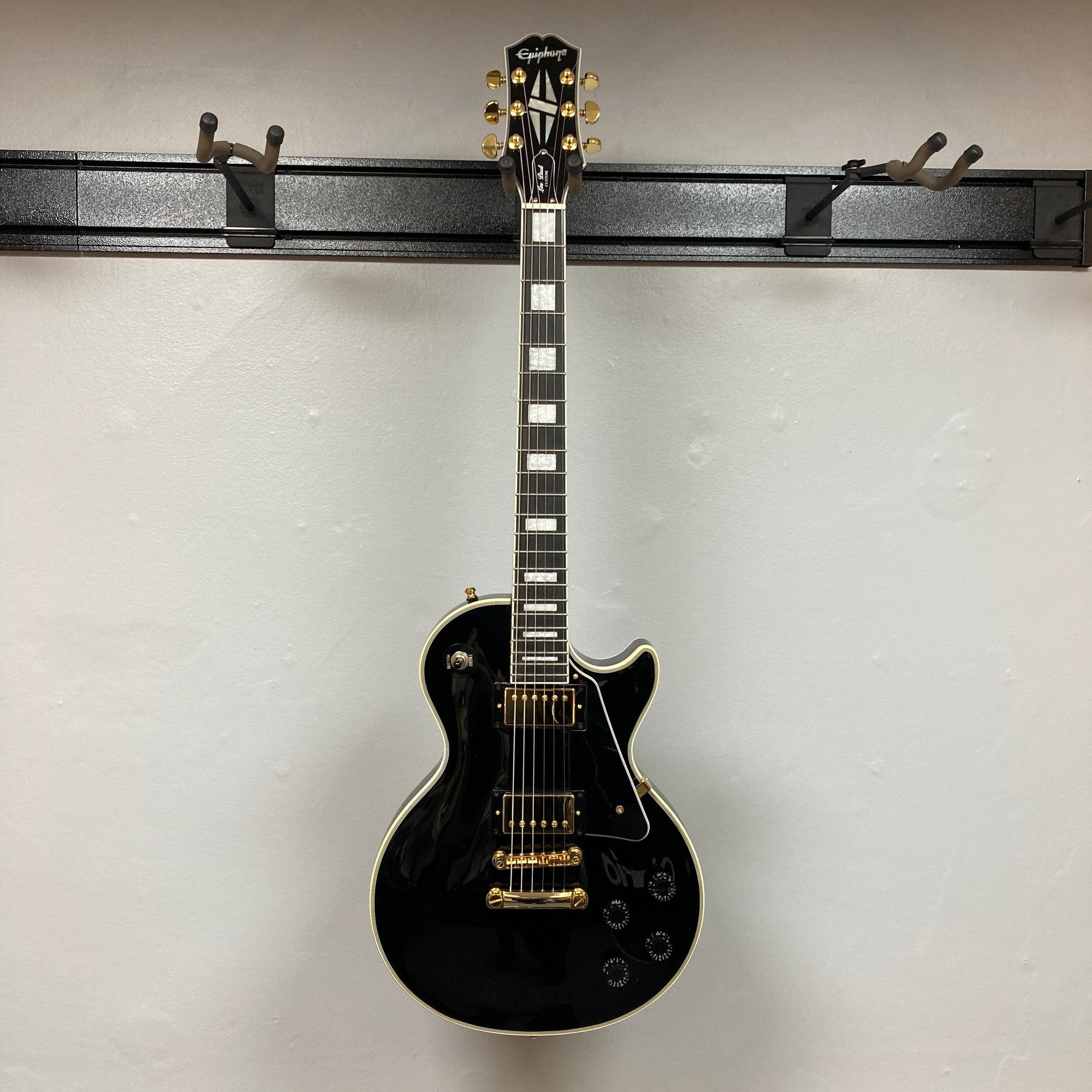2022 Epiphone Les Paul Custom Ebony w/Gibson Pickups, Gator Case, and more!