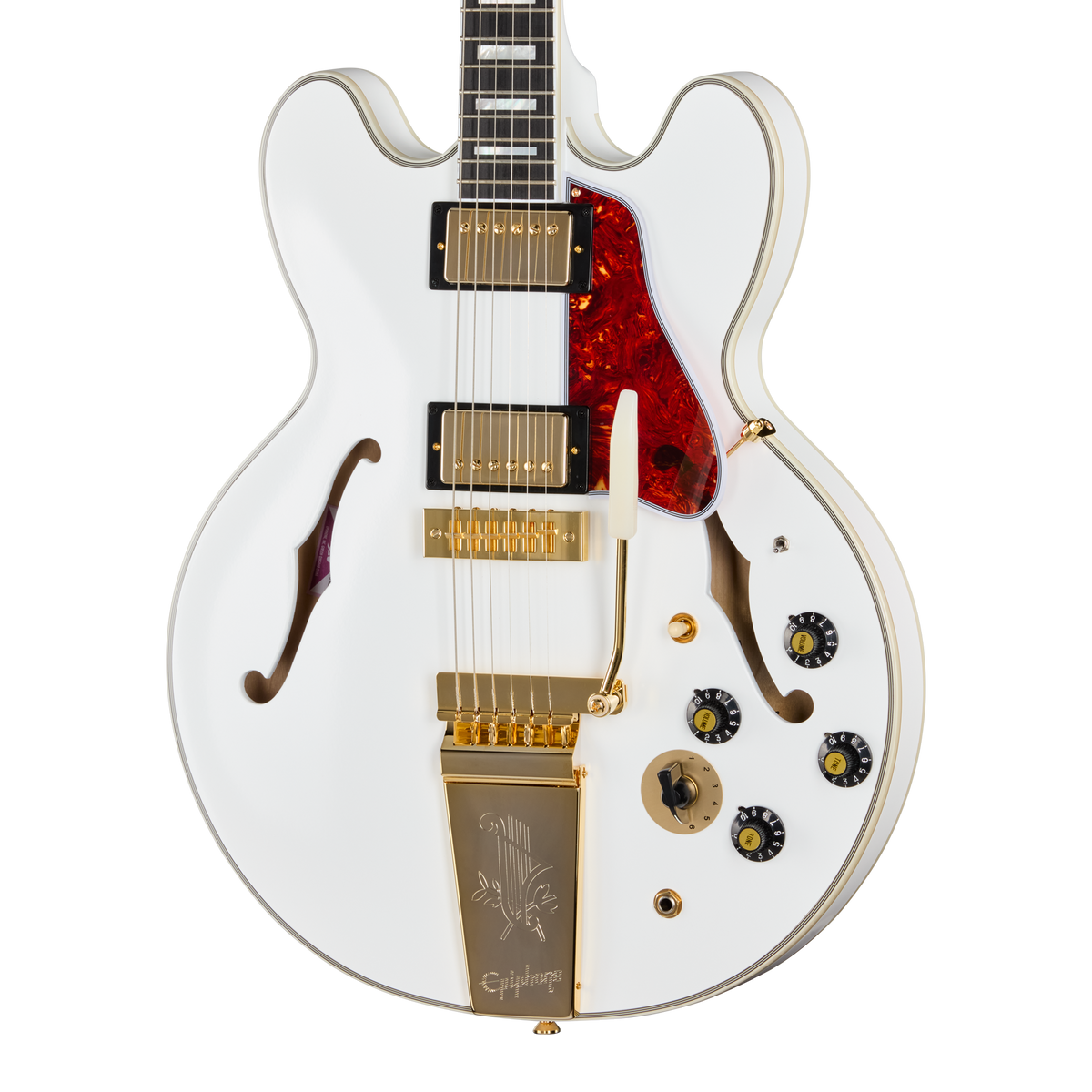Epiphone Alex Lifeson 1976 ES-355 Reissue, Alpine White - front body