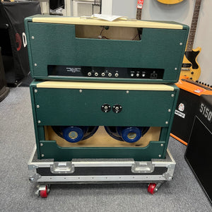A 2005 Divided by 13 RSA 31 Head with matching 2x12 cabinet and flight case, rear panels removed to reveal interior components and Celestion Alnico Blue speakers. Local pickup only.