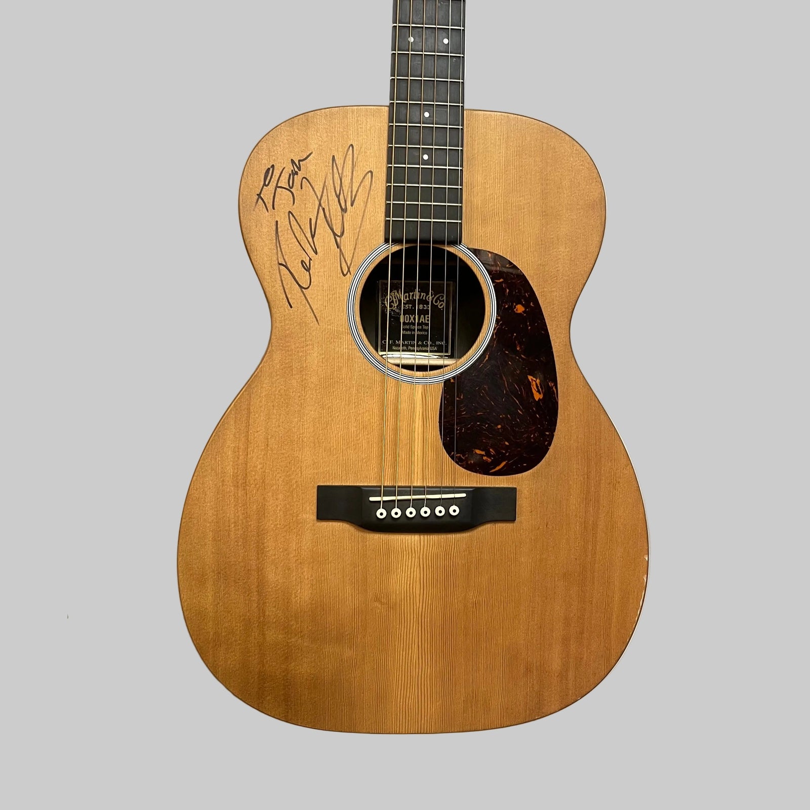 A Martin 00X1AE Acoustic-Electric Guitar Autographed Used with a Richie Kotzen signature on the soundboard.