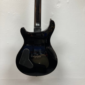 Rear view of a PRS SE Mark Holcomb - Holcomb Blue Burst w/Gigbag Used Consign, showing the backplate and string ferrules against a plain white background.
