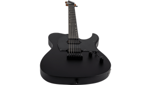 Spira T-400 MBK Electric Guitar - Black, featuring a solid-body with dual humbuckers, 24 frets, and modern design, ideal for versatile high-gain performances.