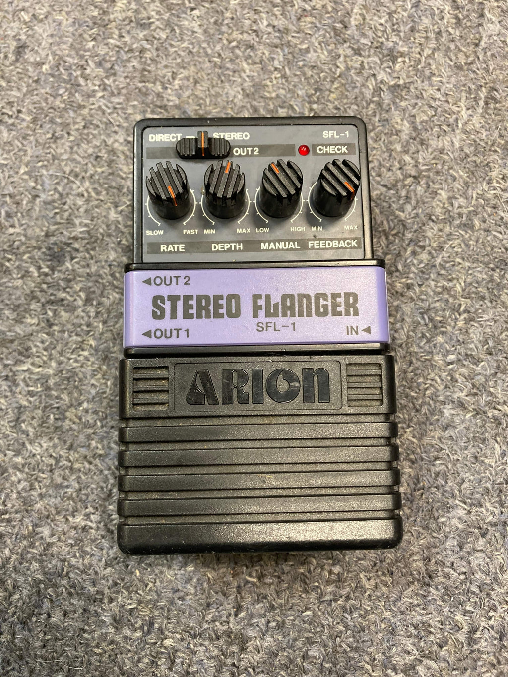 arion effects pedals SFL-1 Stereo Flanger Grey Japan The History of Winning box is in excellent sun&shore Color:Black/Grey - Smoke Lens