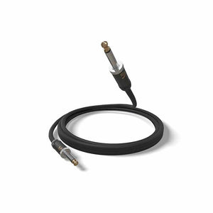 D'Addario Planet Waves American Stage Instrument Cable 20 ft, featuring a black cable with a silver connector, designed for superior signal transfer and natural tone reproduction.