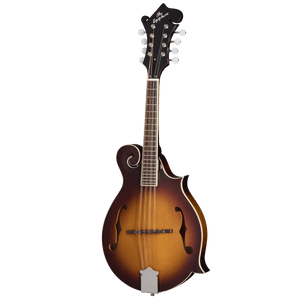 Epiphone F-5 Studio Mandolin in Vintage Sunburst Satin, featuring a solid Sitka spruce top and solid maple back and sides.