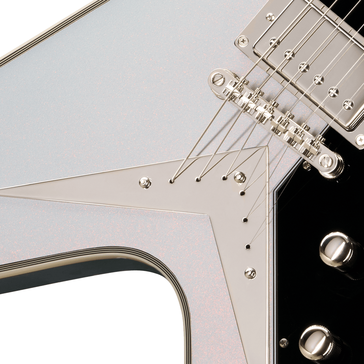 Epiphone Futura Flying V Custom, Quicksilver Shift - pickup detail