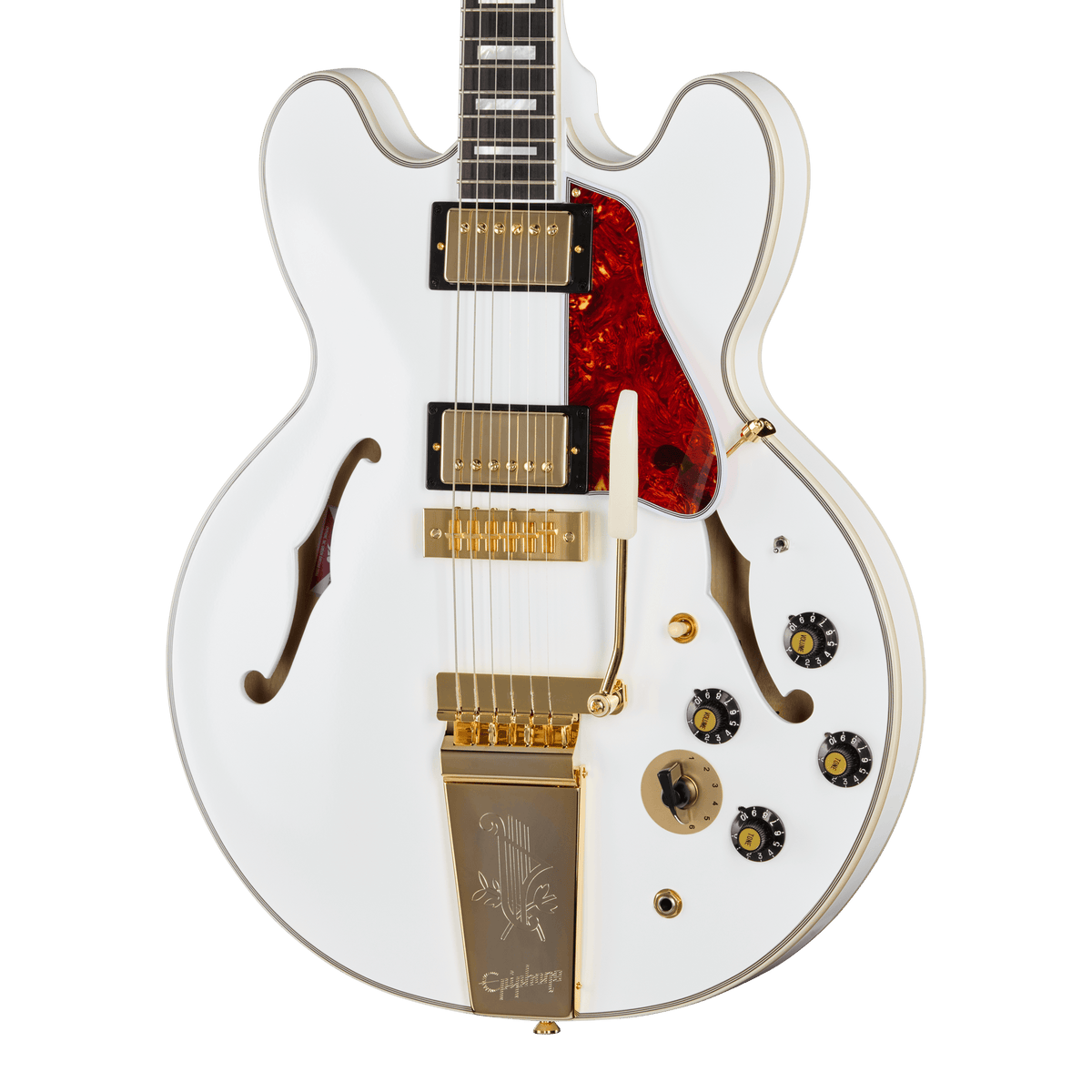 Epiphone Alex Lifeson 1976 ES-355 Reissue, Alpine White - front body