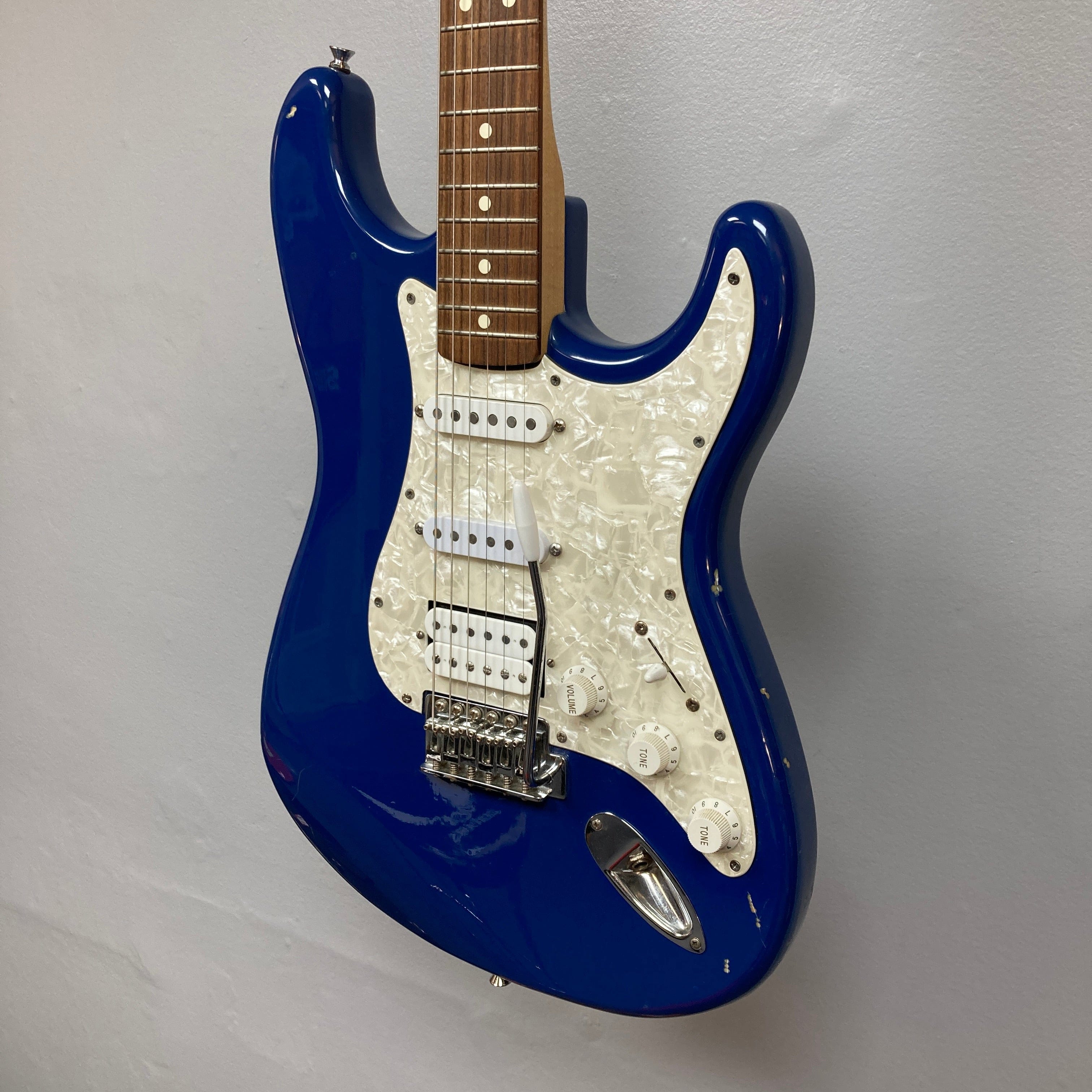 Blue Mexican Stratocaster Used - 1998 Fender Guitar for Sale