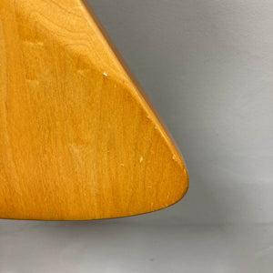 Close-up of the corner of a Gibson RD Artist 1977 - 1982 w/Case by Guitars on Main, showing visible scratches and small dents against a plain gray background.