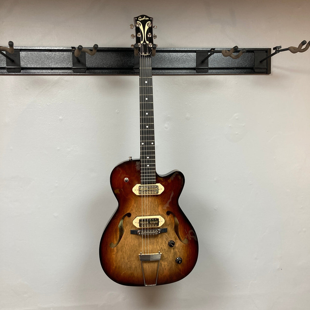 Godin 5th Ave TL Vintage Burst HG Gold Foil SF USED
