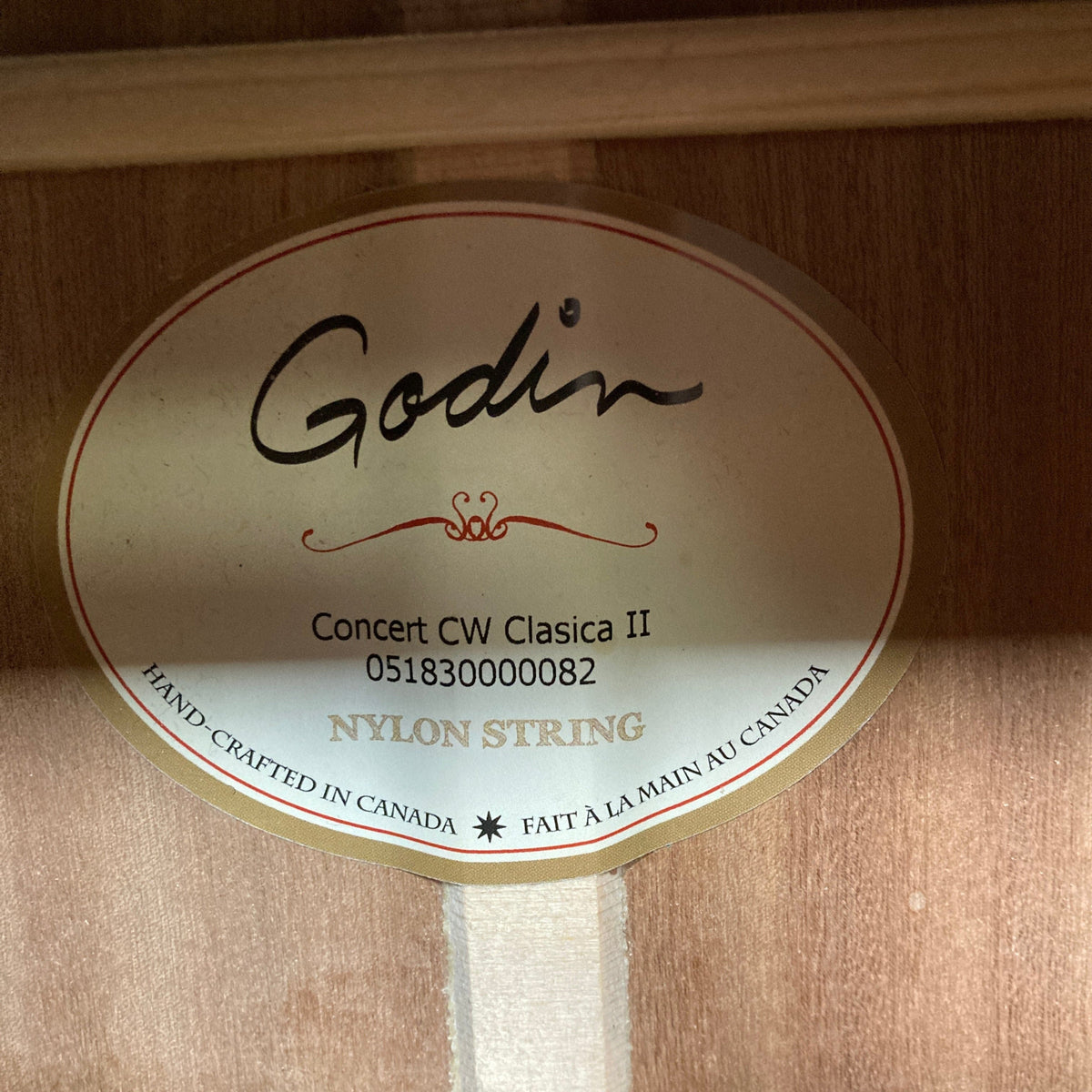 Godin Concert CW Clasica II Nylon String Guitar (consign)