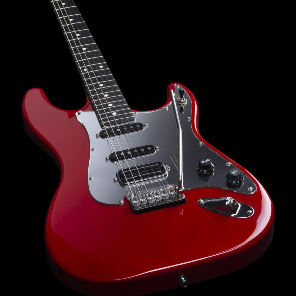 Godin LERXST Grace Red LTD I w/Vega Trem electric guitar, featuring a sleek design and advanced features, ideal for musicians seeking exceptional performance.