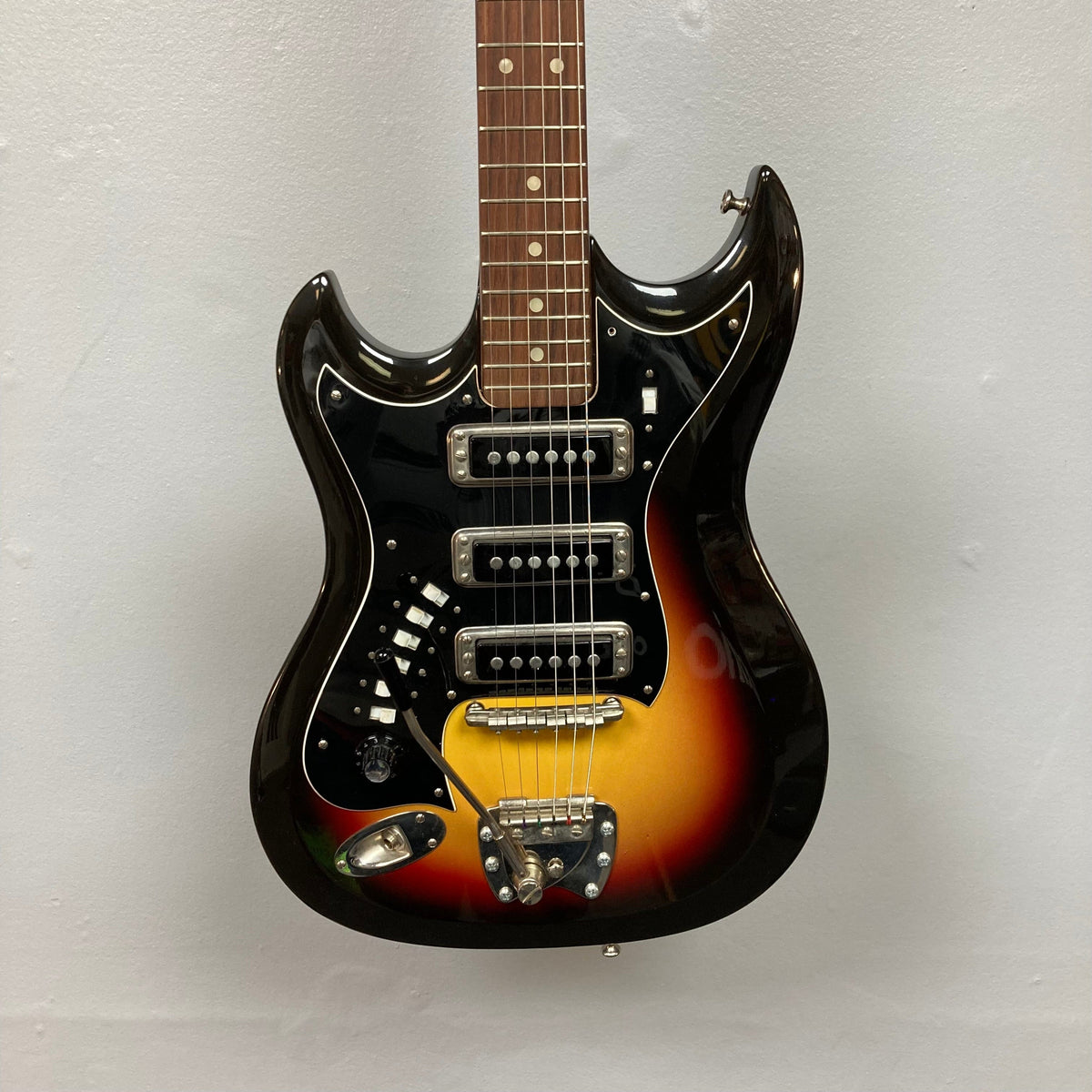 Hagstrom III Left Hand 1960s - Sunburst Electric Guitar w/Case Rare