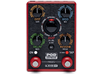 The Line 6 POD Express | Guitar is a compact black effects processor with four control knobs—Drive, Boost, Delay, and Reverb—a selector switch, two red footswitches, and Line 6 branding, ideal as a portable guitar amp.
