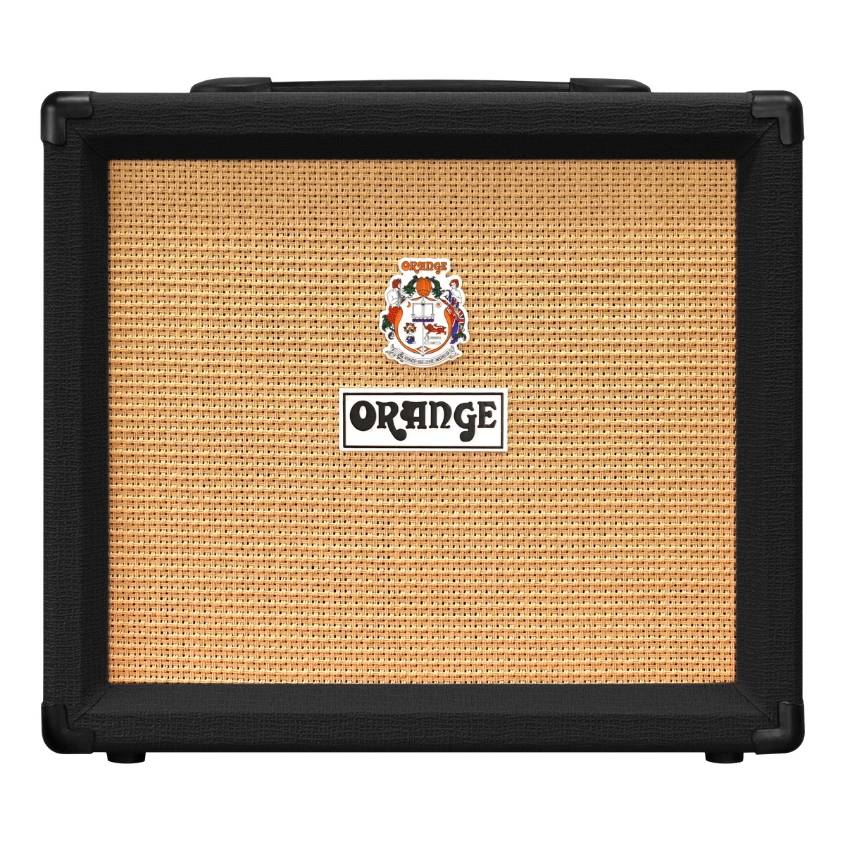 Black Orange O-TONE 40 compact solid-state combo amplifier with a tan textured speaker grille, crest emblem, brand logo, and 12″ Voice of the World speaker.