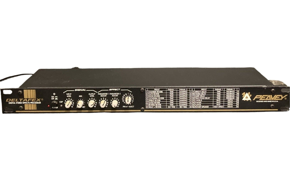 Peavey Deltafex Effects Processor USED featuring dials, buttons, and a user-friendly interface for versatile sound effects.