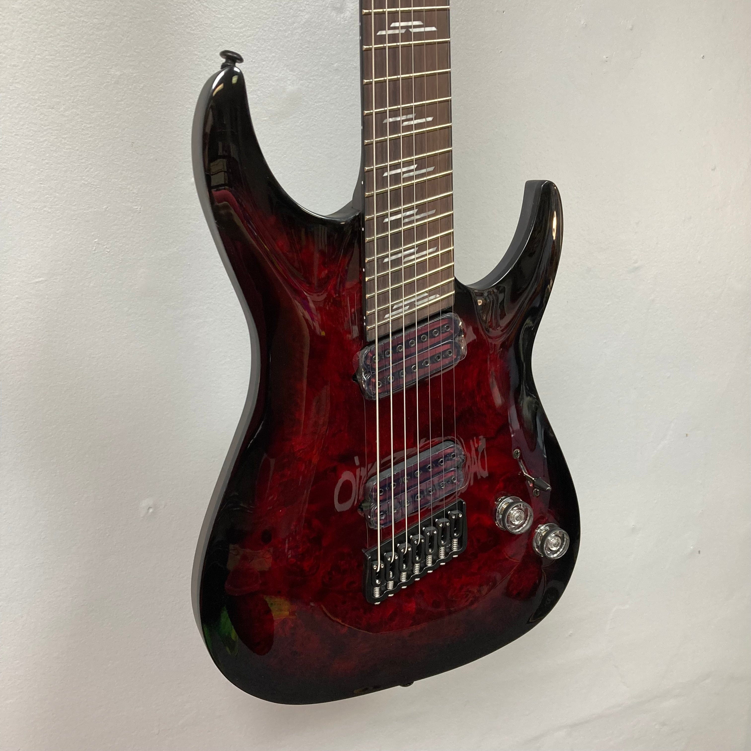 初売り】 Schecter OMEN cherry Black extreme-7 エレキギター