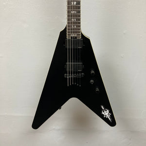 Schecter V-1 SLS Evil Twin Satin Black w/Case Used Consign