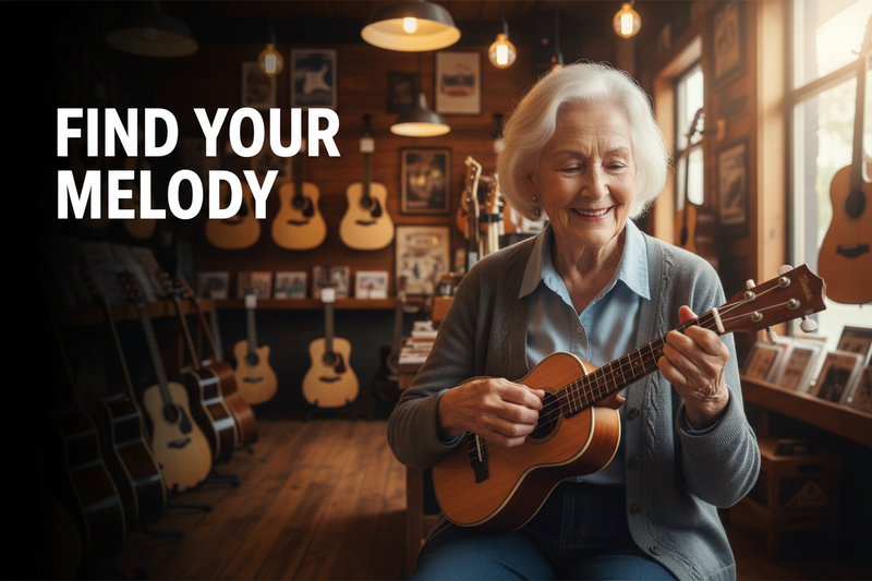 Senior Uke Program Banner - Find Your Melody