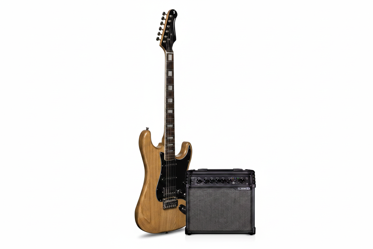 Stagg SES-60 Natural + Line 6 Spider V 20 Bundle - Resized