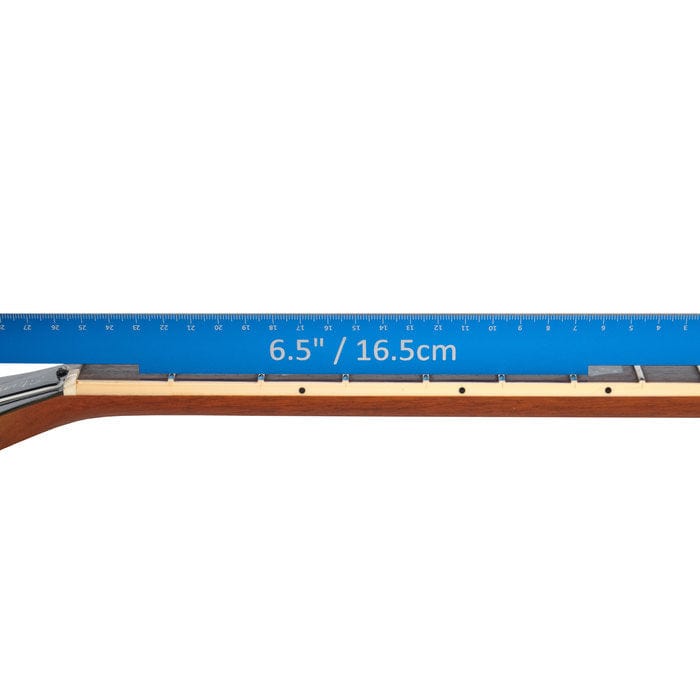 Tri-Beam 3 &#39;n 1 Straightedge with SAE/Metric ruler and scale length ruler for acoustic and electric guitars.