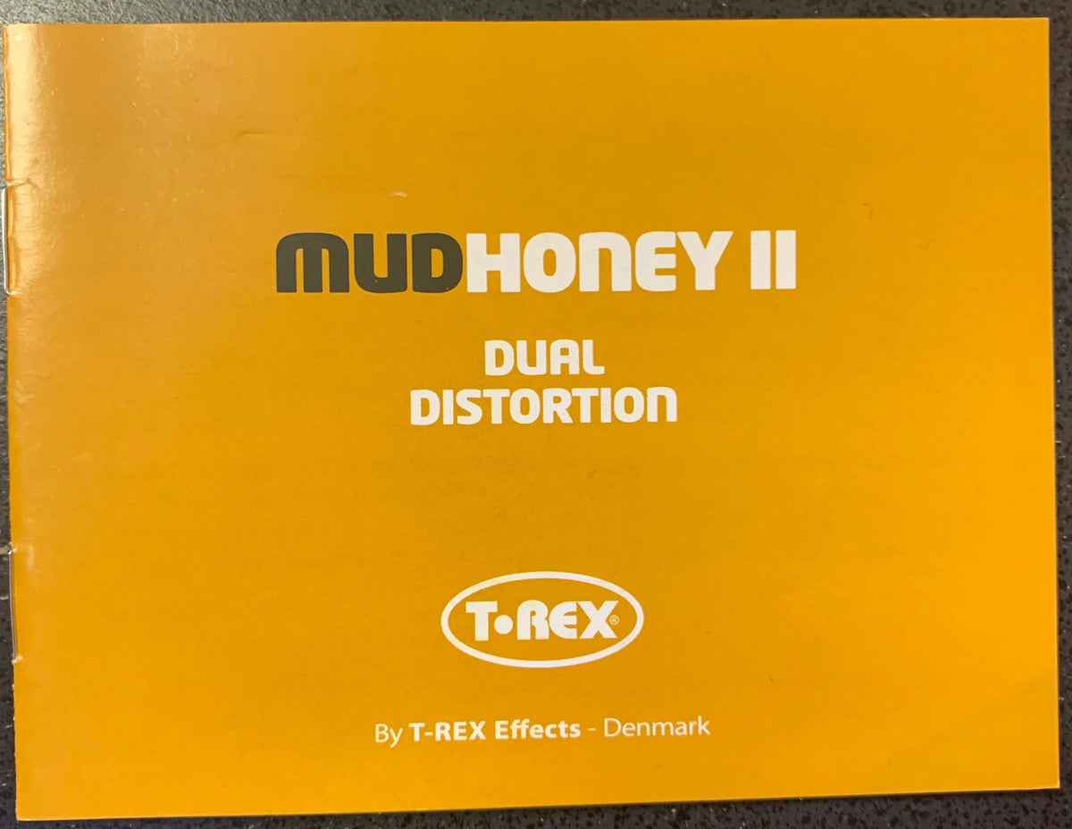 T-REX Mudhoney II Dual Distortion Pedal USED, featuring dual channels, tone controls, and boost function, ideal for delivering versatile, dirty, and rich distortion sounds.